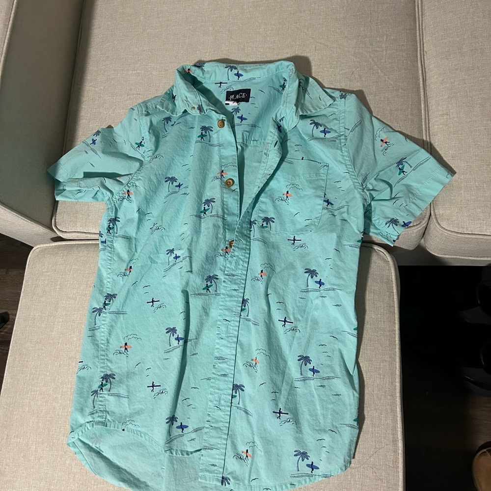 Boys Tropical Print Shirt